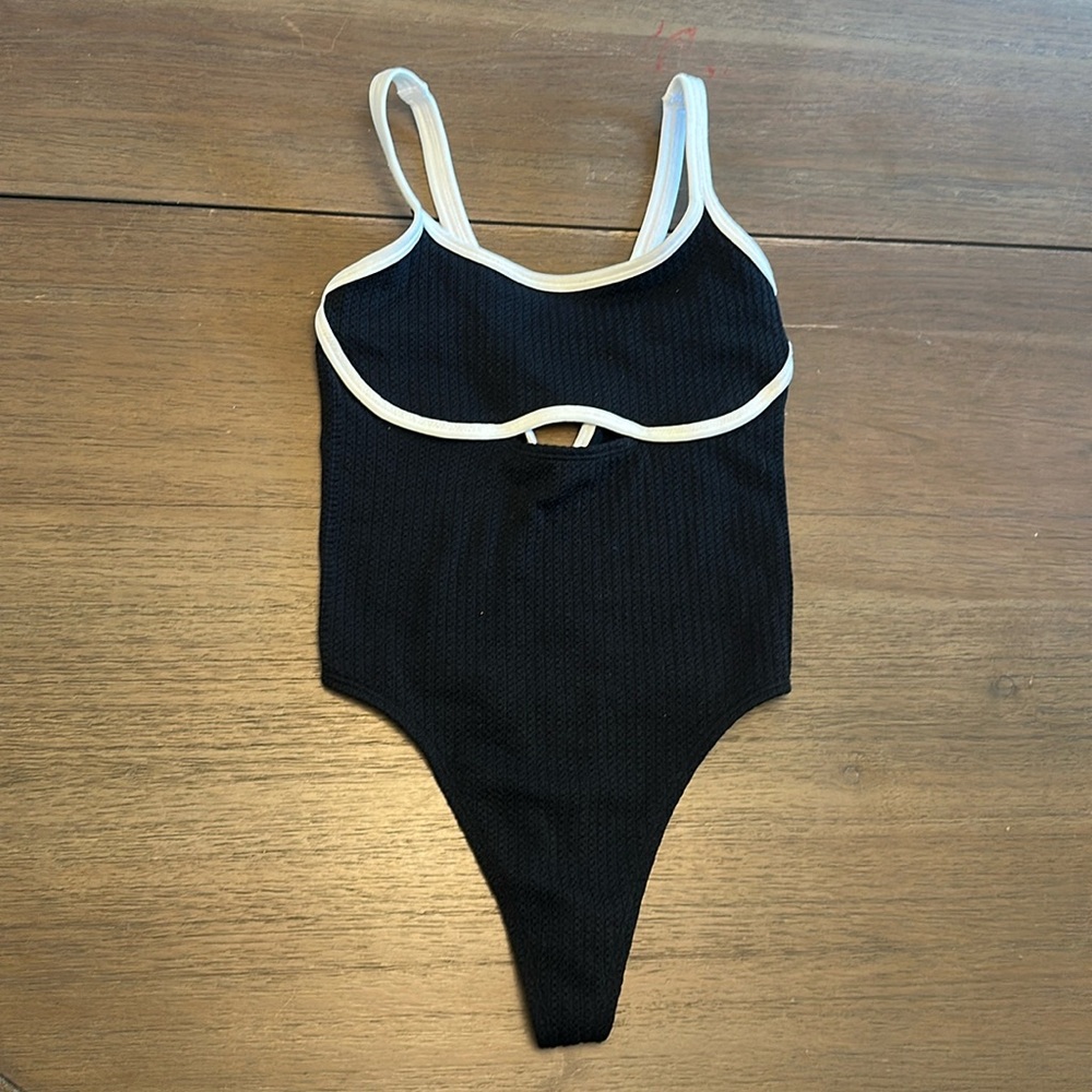 Cute black and white body suit